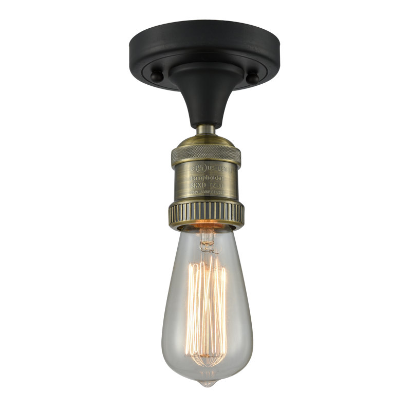 Allaryce Semi Flush Mount, Brushed Satin Nickel, Yes