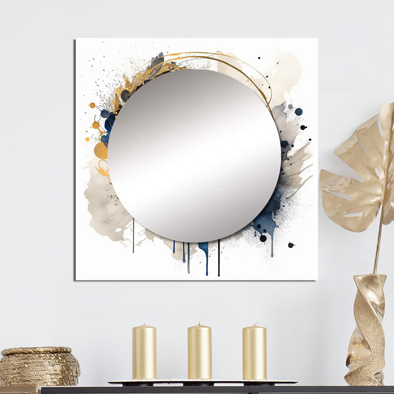 Grand miroir mural carré Gereline - Minimalisme, 23 po x 23 po