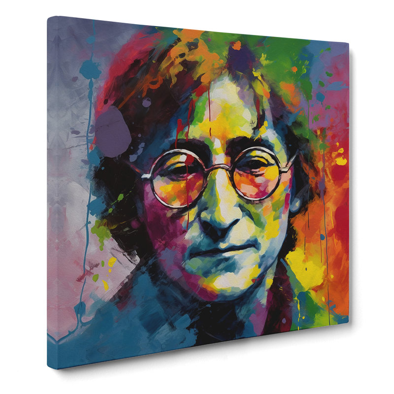 John Lennon Abstract - Wrapped Canvas, 35cm H x 35cm W x 3cm D