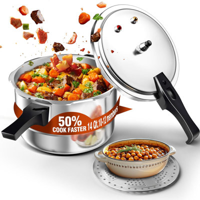 WantJoin 14Qt Aluminum Pressure Canner and Cooker