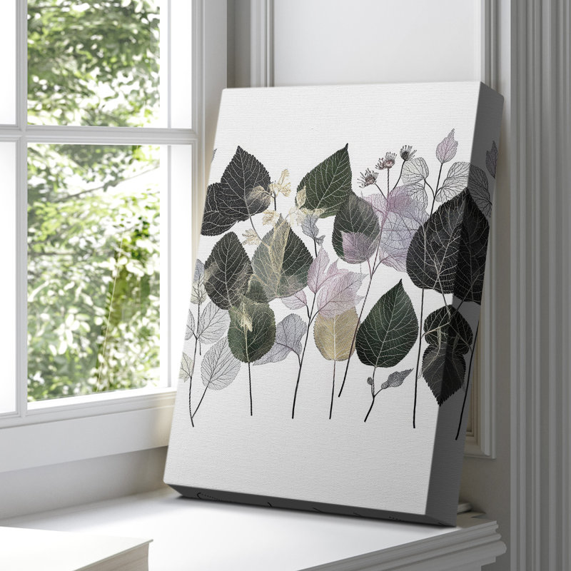 Floral sur toile tendue avec châssis XLVII - prêt à être accroché, H 18 po x l 12 po