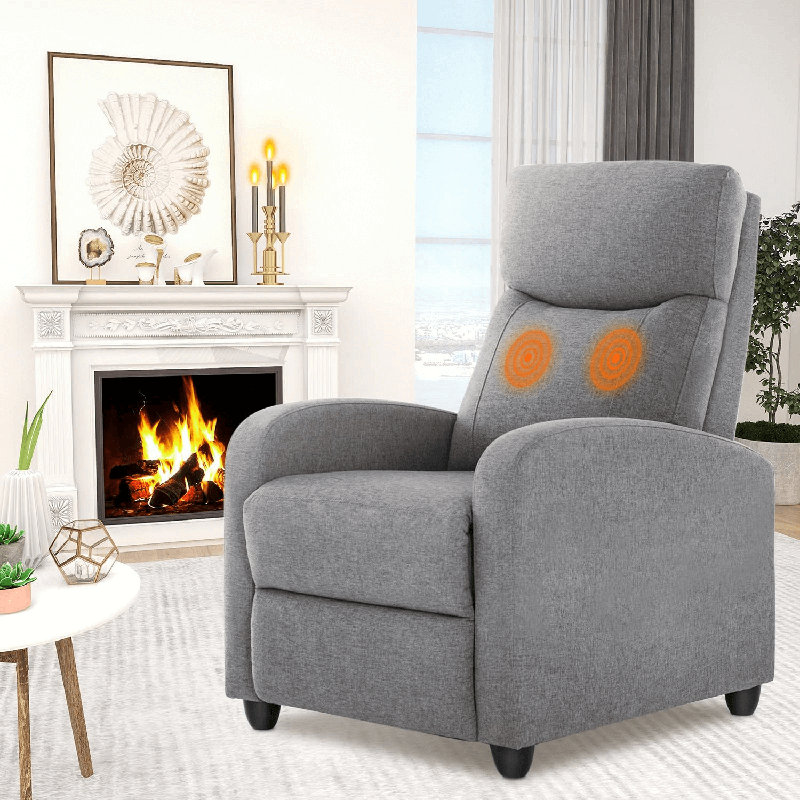 Fauteuil inclinable manuel manuel, avec massage et chauffage