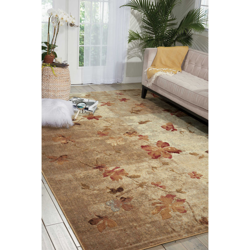 Floral Area Rug, Rectangle 107 x 168cm