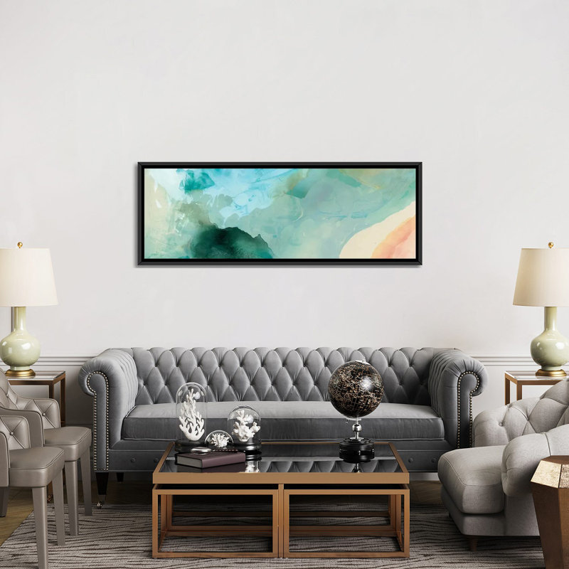 «Aversion III», reproduction d'impression sur toile tendue, H 16 po x l 48 po x P 1,5 po, Papier avec cadre noir