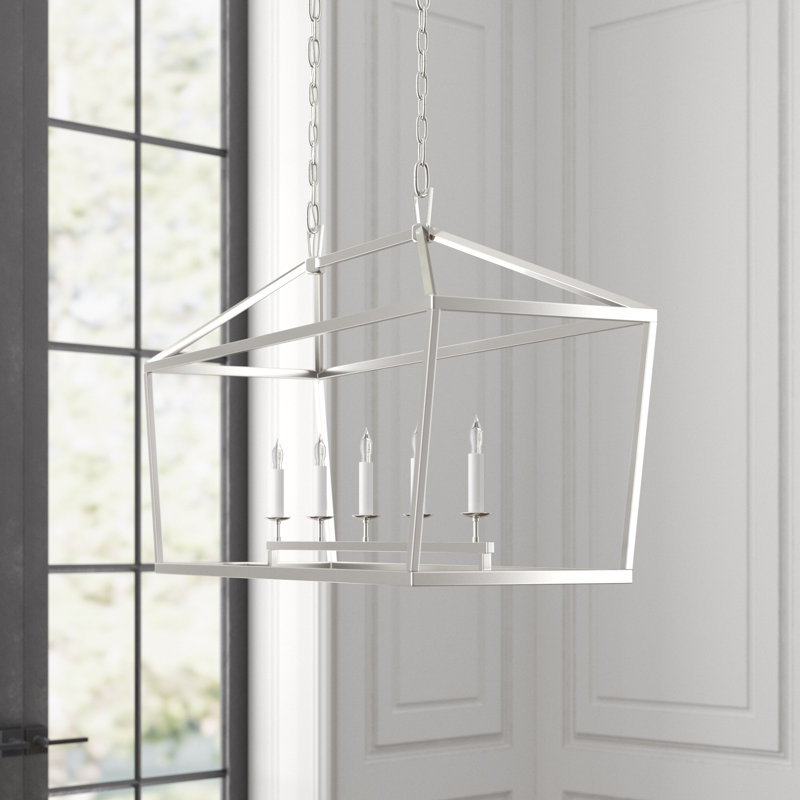 Chapman & Myers Darlana Medium Linear Lantern, Polished Nickel