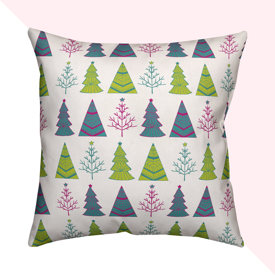 Christmas Tree Pattern Square Throw Pillow Designs Direct Creative Group