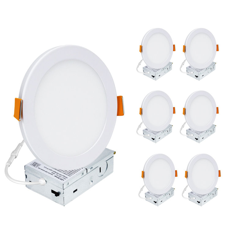 6in Colour Adjustable LED Recessed Downlight with Night Light 6 Pack