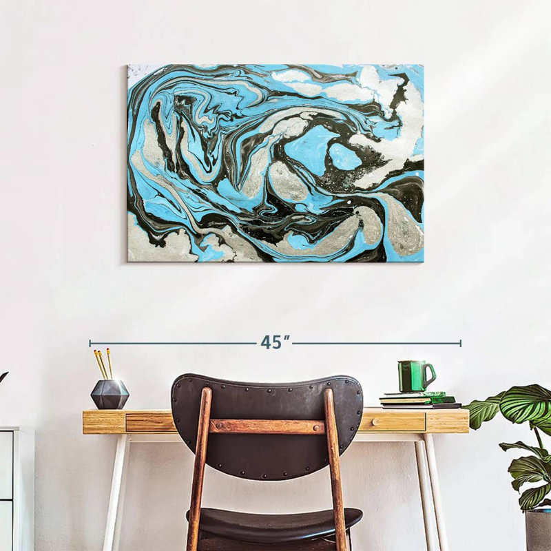 Avery Abstract Ink, 24" H x 36" W