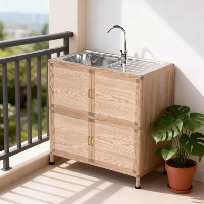 Combined Cabinet Multi Purpose Washing Basin Independent Practical Kitchen Sink