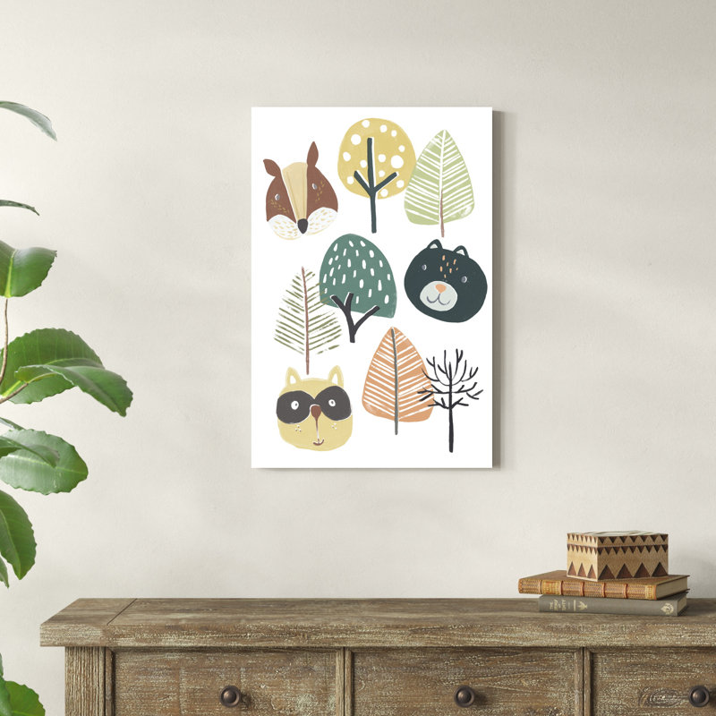 Woodland faces II, H 30 po x l 20 po x P 1,25 po
