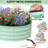 3*3*1FT Raised Garden Bed Set of 2 –Round Galvaniz Planter Box, Open Bottom Design for Drainage, Weather Resistant Anti-Rust Circular Plant Bed for Vegetables, Flowers, Herbs, Green-1790563559-1790563558