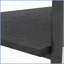 Verre moderne gris Table basse noire pour le salon - Pieds en métal robustes, faciles à nettoyer, L 38,4 po x l 24,2 po-1279656653
