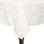 Ultimate Textile -3 Pack- Saxony 48 X 72-Inch Rectangular Damask Tablecloth - Jacquard Weave Emblem Crest Design, White