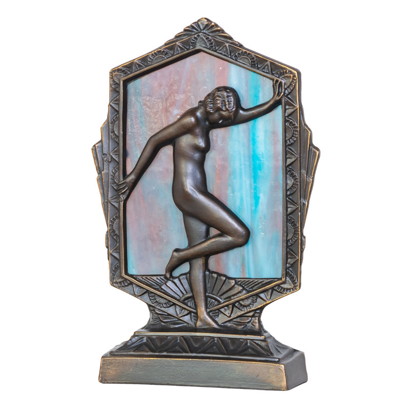 Lampe d'appoint 9 "High Deco Posing Lady, Rose / Bleu / Orange