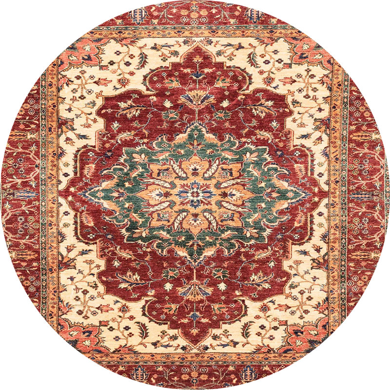 Abstract Indoor Rug, Round 7'