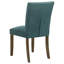 Chaise d'appoint de salle à manger rembourrée bleu sarcelle Conifer (ensemble de 2)