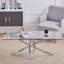 120Cm Wide Clear Glass Top Coffee Table