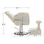  Fauteuil de coiffeur en cuir Marv