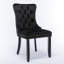 Ensemble 2 pièces de chaise de salle à manger rembourrée en velours de bois massif avec pieds en bois et garniture cloutée haut de gamme-121054334-121054344