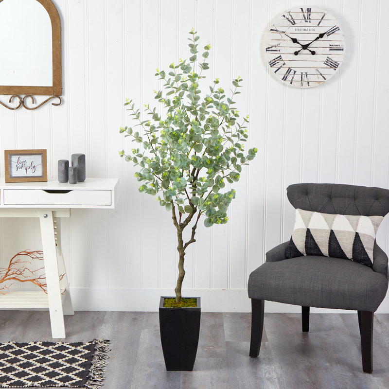 Eucalyptus artificiel 13 po en pot, H 64 po x l 20 po x P 18 po