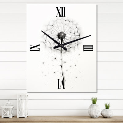 Minimalisme Dandelion - Horloge murale surdimensionnée