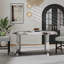 Ensemble de salle à manger 5 pièces moderne en faux marbre, table à hauteur de comptoir avec 4 chaises rembourrées-689615068