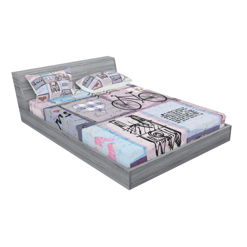Microfiber Fitted Sheet, Full Sheet Set with Fitted Sheet