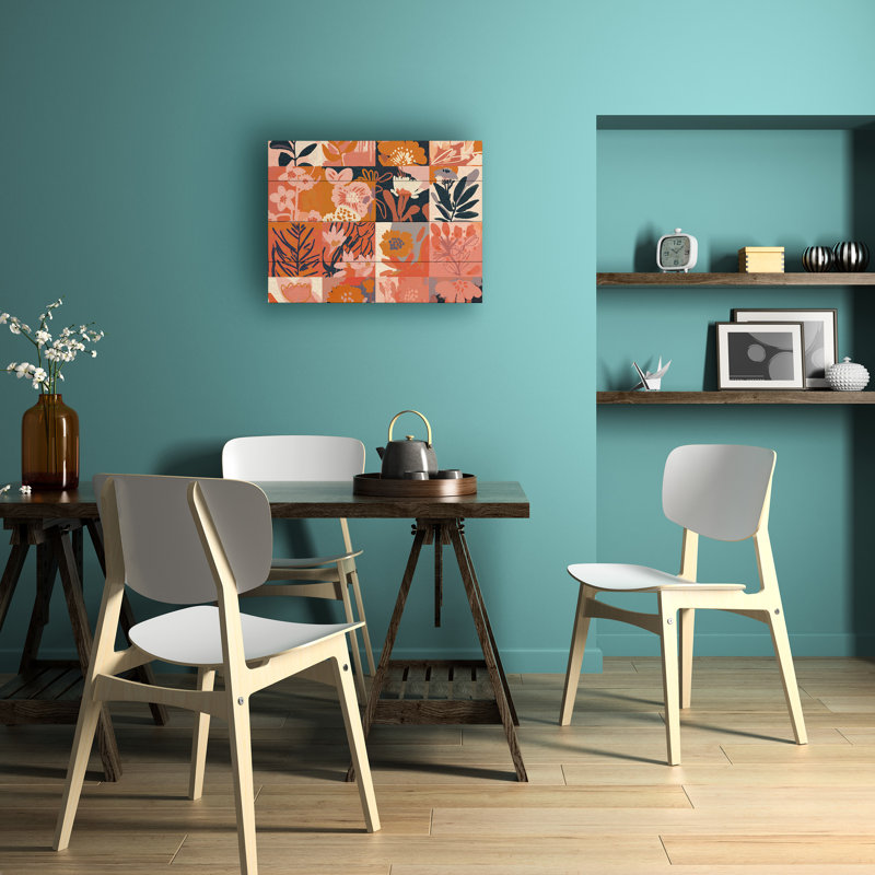Treechild  Flower Memory Wood Slat Art, H 12 po x l 16 po
