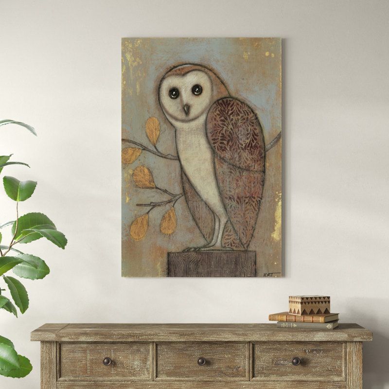 Hibou orné II, H 48 po x l 32 po x P 1,25 po