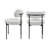 3 Dining - Round Table And 2 Boucle Chairs Luxury Materials With Curved Design