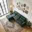 99'' Sectional Cloud Deep Seat Couch, Modern Comfy Chenille L Shaped Sectional Sof-1580927068