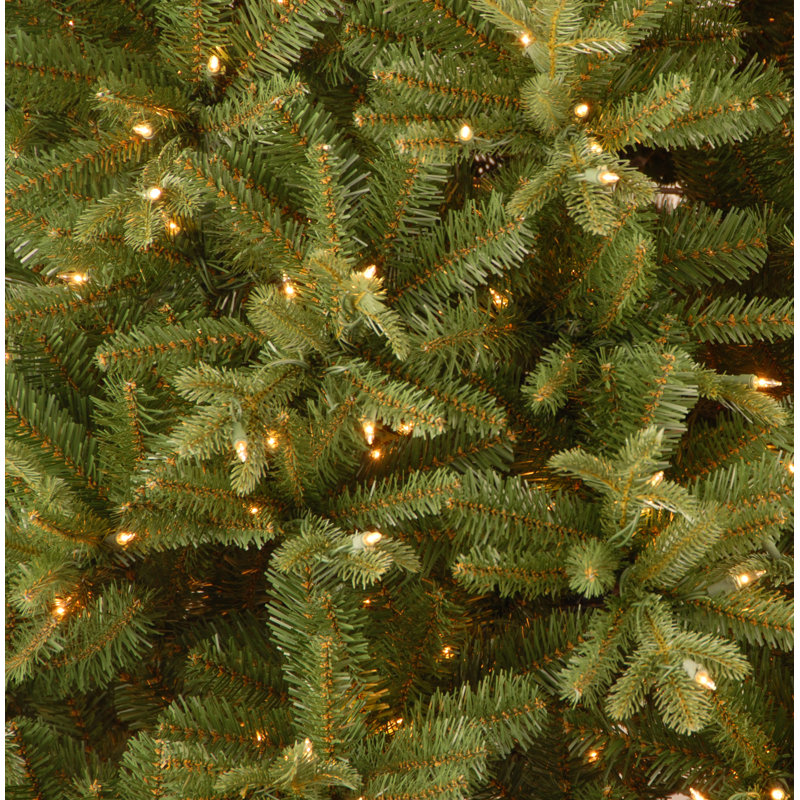Tiffany Green Fir Artificial Christmas Tree with Clear Lights with Stand, 6.5'