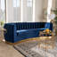 Kwajo 93.3" Velvet Tuxedo Arm Sofa