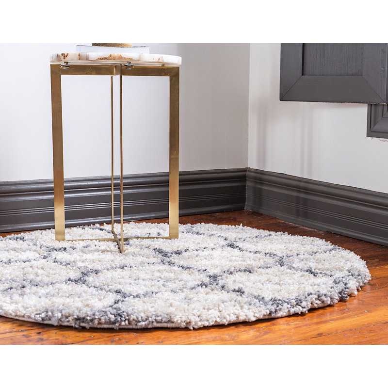 Mitzy Geometric Indoor Rug, Round 5'