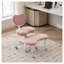 Fauteuil de méditation rose à roulettes Teddy