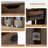  1 Pcs 3-cube Bookshelf 2-tier Open Shelf Bookcase With Drawer Home Storage Organizer