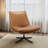 Delana Top Grain Leather Swivel Lounge Chair-112574276