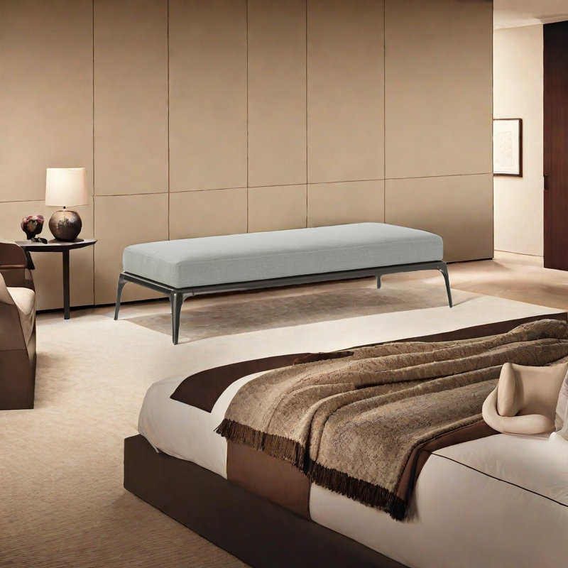 Mobeena Microfiber Leather Upholstered Bench