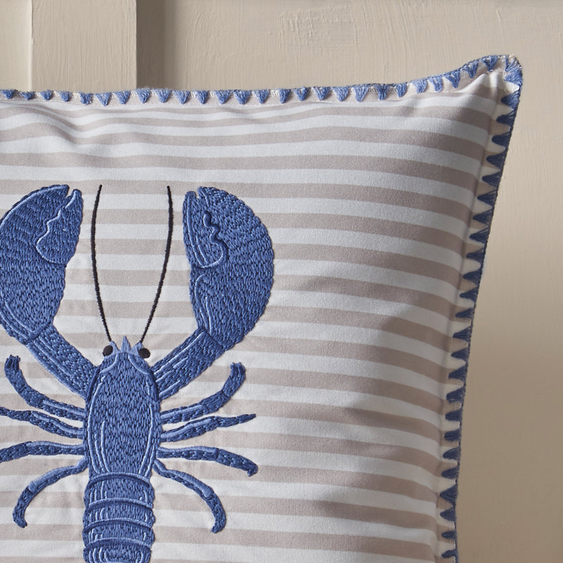 Lobster Embroidered Cushion