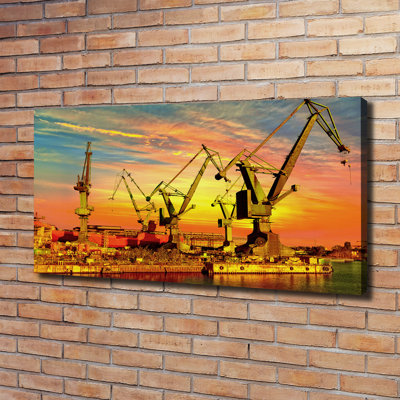 Shipyard In Gdansk - Wrapped Canvas Print