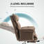 Chaise de bureau avec repose-pieds inclinable, brun clair