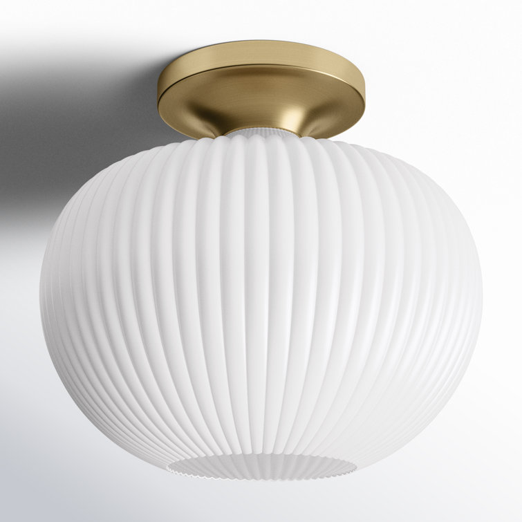 Collina Single Light Glass Semi Flush Mount