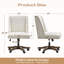 Chaise de bureau pivotante en chenille Mellins-2027827003