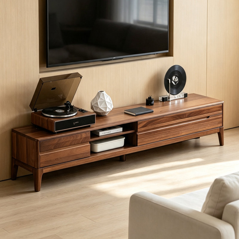 Meuble télé moderne moderne avec rangement multifonctionnel