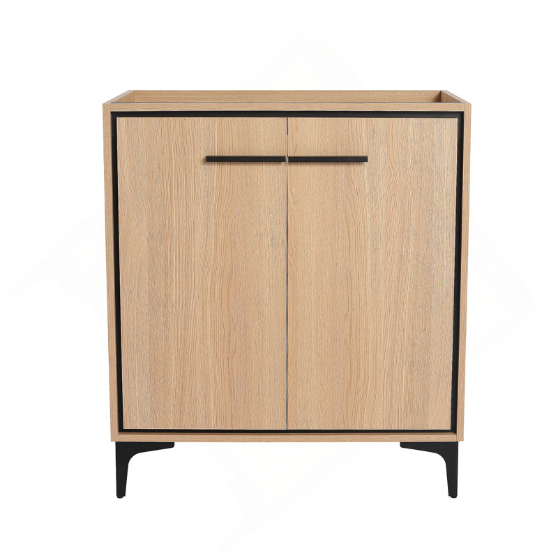 Base de meuble-lavabo 30 po sans lavabo, armoire de rangement avec portes, bois d'ingénierie