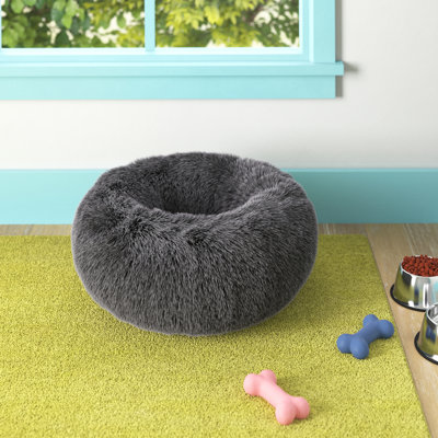 Almaguer Calming Round Donut Plush Dog Cuddler Bed