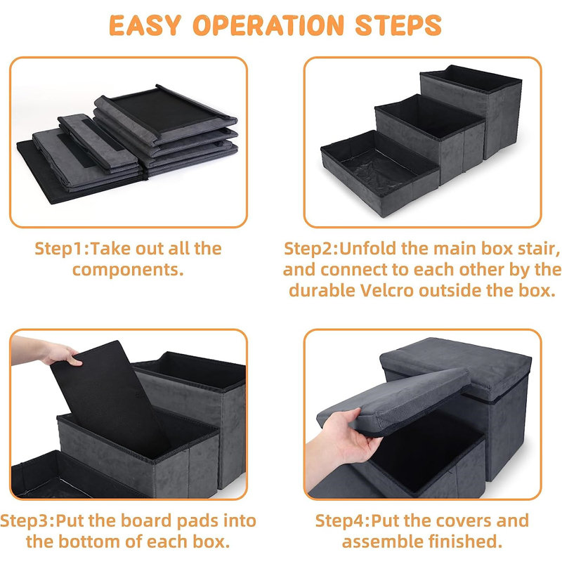 Aashia Collapsible Stairs With 3 Steps