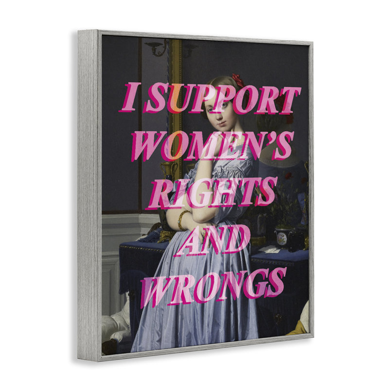 Je soutiens les droits des femmes et les faux, estampe numérique, design par Lil 'Rue, Estampe numérique Farmhouse