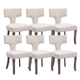 Farmhouse Fabric Upholstered Accent Chair, Set of 6