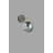Stylish Wall Lamp with Metal Body & Glass Cap, 25.0 inches Total Height | 15.0 inches Cap Diameter | 1 x 3.15W LED Socket, Battery Operated (3 AA), 4500K | Modern Silver Design, Perfect for Home Decor & Ambient Lighting-1547386070-1547386088